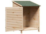 Garden Shed with Roof Natural 59 x 56 x 113.5 cm Solid Fir Wood 42033452
