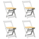 5 Piece Butterfly Dining Set Corona Foldable White Pinewood 3295717