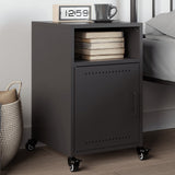 Bedside Cabinet Black 36x39x59 cm Steel 846716