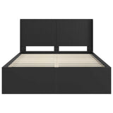 Bed Frame with Storage and Headboard Black 120 x 200 cm 3413870