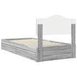 Storage Bed with Drawer Grey Sonoma 70 x 190 cm Engineered Wood 3413150