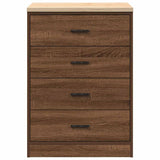 ZNTS Garage Storage Cabinet Brown Oak 60x51x85 cm Solid Wood Pine 860604