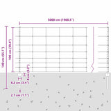 Wild Fence with Posts 50 x 1 m Hot-Dip Galvanised Steel 3337147