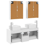 Bathroom Furniture Set 5 pcs White Engineered Wood and Glass 3406767