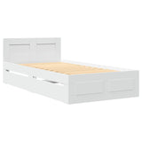 Bed Frame with Headboard White 80 x 200 cm Engineered Wood 3429677