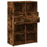 Highboard Smoked oak Engineered wood 80x42.5x124 cm Highboard 3281389