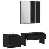 Hallway Furniture Set 3 pcs Black oak 80 x 31 x 40 cm 3332525