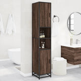 Bathroom Cabinet Brown Oak 35x37.5x188.5 cm Engineered Wood and Metal 3300884