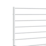Metal Bed Frame without Mattress with Footboard White 160x200cm 352389
