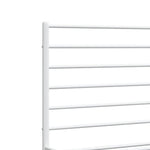 ZNTS Metal Bed Frame without Mattress with Footboard White 160x200cm 352389