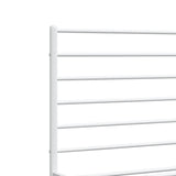 ZNTS Metal Bed Frame without Mattress with Footboard White 160x200cm 352389