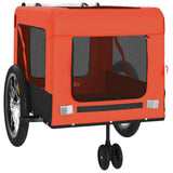 Pet Bike Trailer Orange and Black Oxford Fabric and Iron 93935