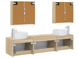 Bathroom Cabinet Set 5 pcs Sonoma Oak Engineered Wood 3406529