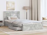 Bed Frame with Drawer with Headboard Manual Engineered Wood 3410361