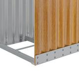 Log Holder Wood Look 40x45x170 cm Galvanised Steel 364578