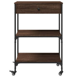 Kitchen Trolley Brown Oak 60x48x89.5 cm Engineered Wood 842375