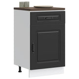 Kitchen Base Cabinet Kalmar Black Engineered Wood 853478