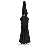 Replacement Fabric for Outdoor Parasol Black 610 cm 312552