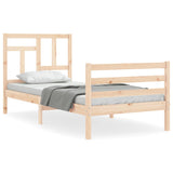 Bed Frame without Mattress Single Solid Wood 3194926