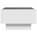 Coffee Table with LED White 50x50x30 cm Engineered Wood 847504