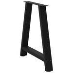 ZNTS Coffee Table Legs A-Shaped 2 pcs Black 70x cm Steel 4012852