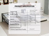 Black-layer wrought iron high and low bed with pull-out bed, reinforced metal bed frame for W3987P434161