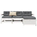 4 Piece Garden Sofa Set White Solid Wood Pine 3250793