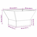 Fire Pit Black 60 x 60 x 35 cm Steel 858910