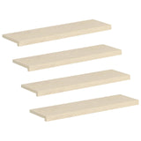 Stair Tread 4 pcs 90 x 25 x 2 cm White Solid Oak Wood 3449311