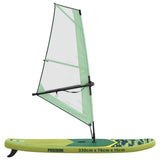 Inflatable SUP Board with Sail POSEIDON 330 x 76 x 15 cm Green 42039138