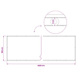 Balcony Privacy Screen 1.8 x 15 m Fabric with PU Coated Cream 42036790