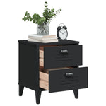 ZNTS Bedside Cabinet VIKEN Black Engineered Wood 374909