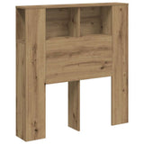 Headboard Cabinet Artisan Oak 100x18.5x102.5 cm Engineered Wood 856877