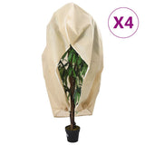 Plant Fleece Covers with Zip 4 pcs 70 g/m 3.93x3.5 m 3203564