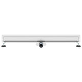 Wall Mounted Shower Drain Silver 100 cm Stainless Steel 304 42015996