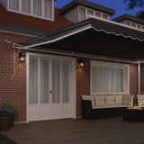 Awning Frame with LED Strip Lights White 600 x 350 cm Aluminium 313228