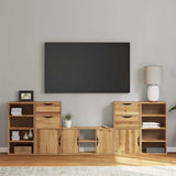 5 Piece TV Units with Storage ODDA Solid Wood Pine 3365368