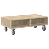 Side Table with Wheels Sonoma Oak 90 x 50 x 30 cm 891018