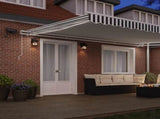 Manual Retractable Awning with LED Anthracite&White 500x300 cm 3215788