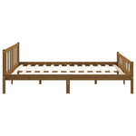 Bed Frame without Mattress Honey Brown Solid Wood 120x200 cm 810677