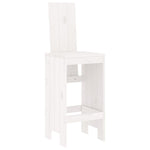 9 Piece Garden Bar Set White Solid Wood Pine 3157788