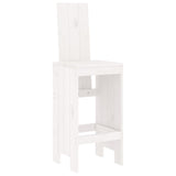 9 Piece Garden Bar Set White Solid Wood Pine 3157788