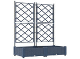 Garden Planter 2 pcs Grey 80 x 40 x 125.5 cm PP 42002860