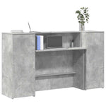 Reception Desk Concrete Grey 180x50x103.5 cm Engineered Wood 3324208