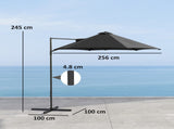 2.5M Garden Cantilever Parasol, Offset Roma Patio Umbrella Hanging Sun Shade Canopy Shelter with T3398P315972