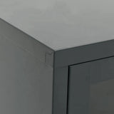 TV Cabinet Anthracite 105x35x52 cm Steel and Glass 336060