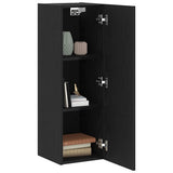 Wall TV Cabinet 2 pcs Black Oak 30.5 x 28.5 x 90 cm 862571