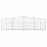 Arched Gabion Baskets 2 pcs 400x30x100/120 cm Galvanised Iron 3145826