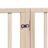 Dog Gate with Door Foldable 8 Panels 640 cm Poplar Wood 3155554