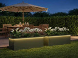 Garden Planter with LED 2 pcs Olive Green 30 x 80 x 30 cm Steel 8008105